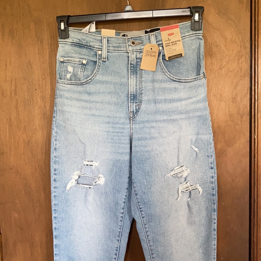 Levi’s silver tab high waisted mom jean distressed retro denim 27 X 27 - Picture 5 of 17